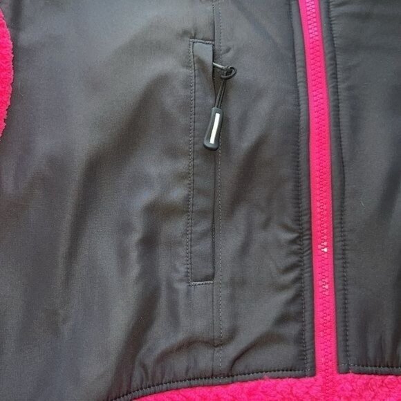 Fila Sport Pink & Black Jacket Womens L Faux Fur Polyester Warm - Picture 6 of 12